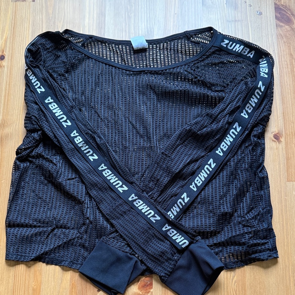 Zumba Fitness Black Mesh Top